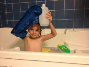 Bathe your kid with a broken arm