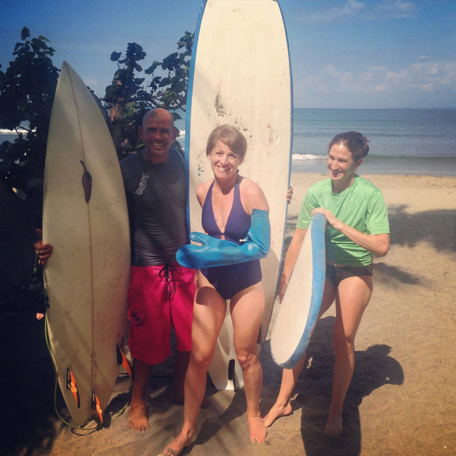 Surfing with a cast