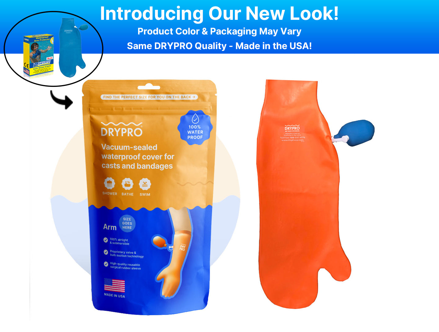 DRYPRO Waterproof Arm Cast & Wound Cover | DRYPRO .