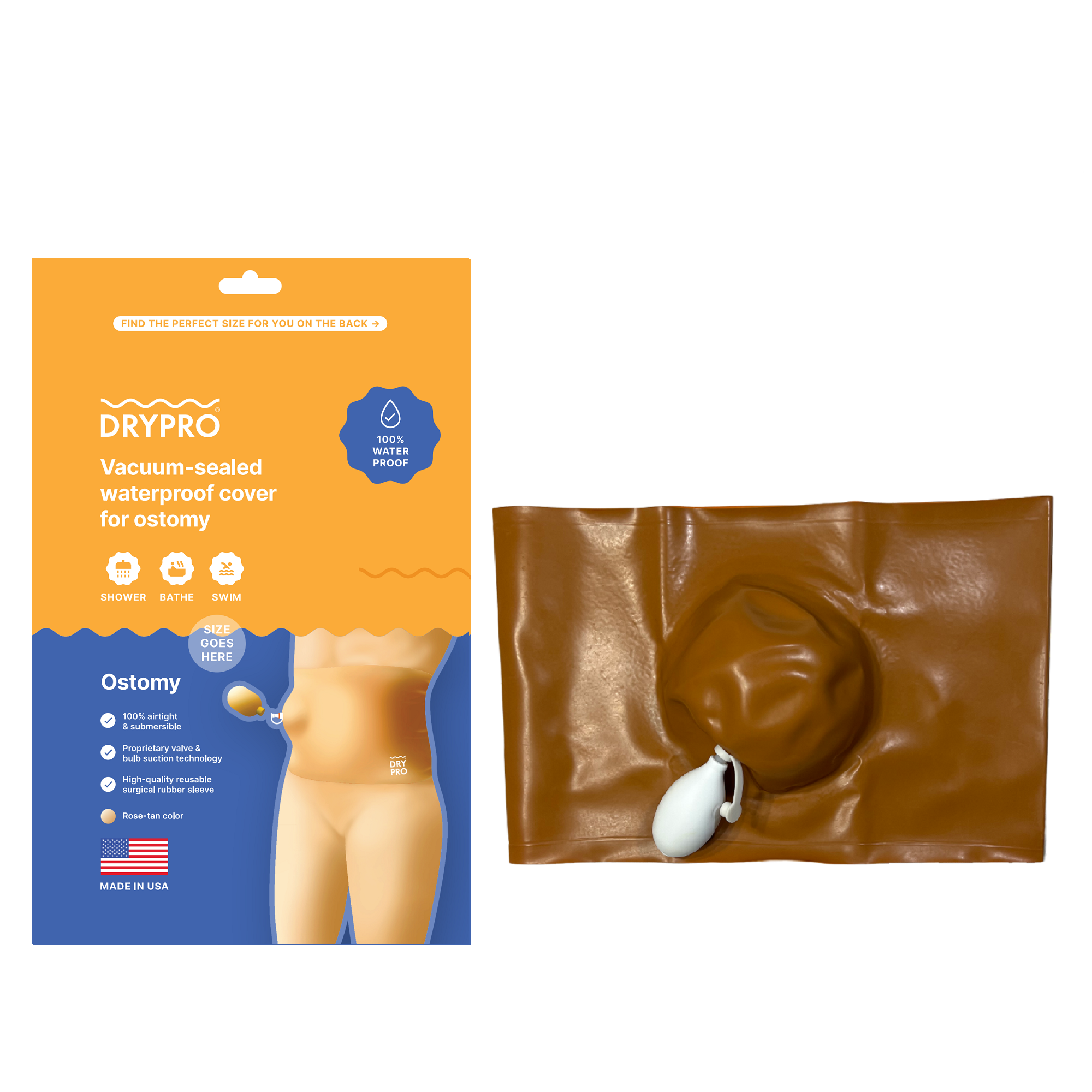 DRYPRO Waterproof Ostomy Cover | DRYPRO .