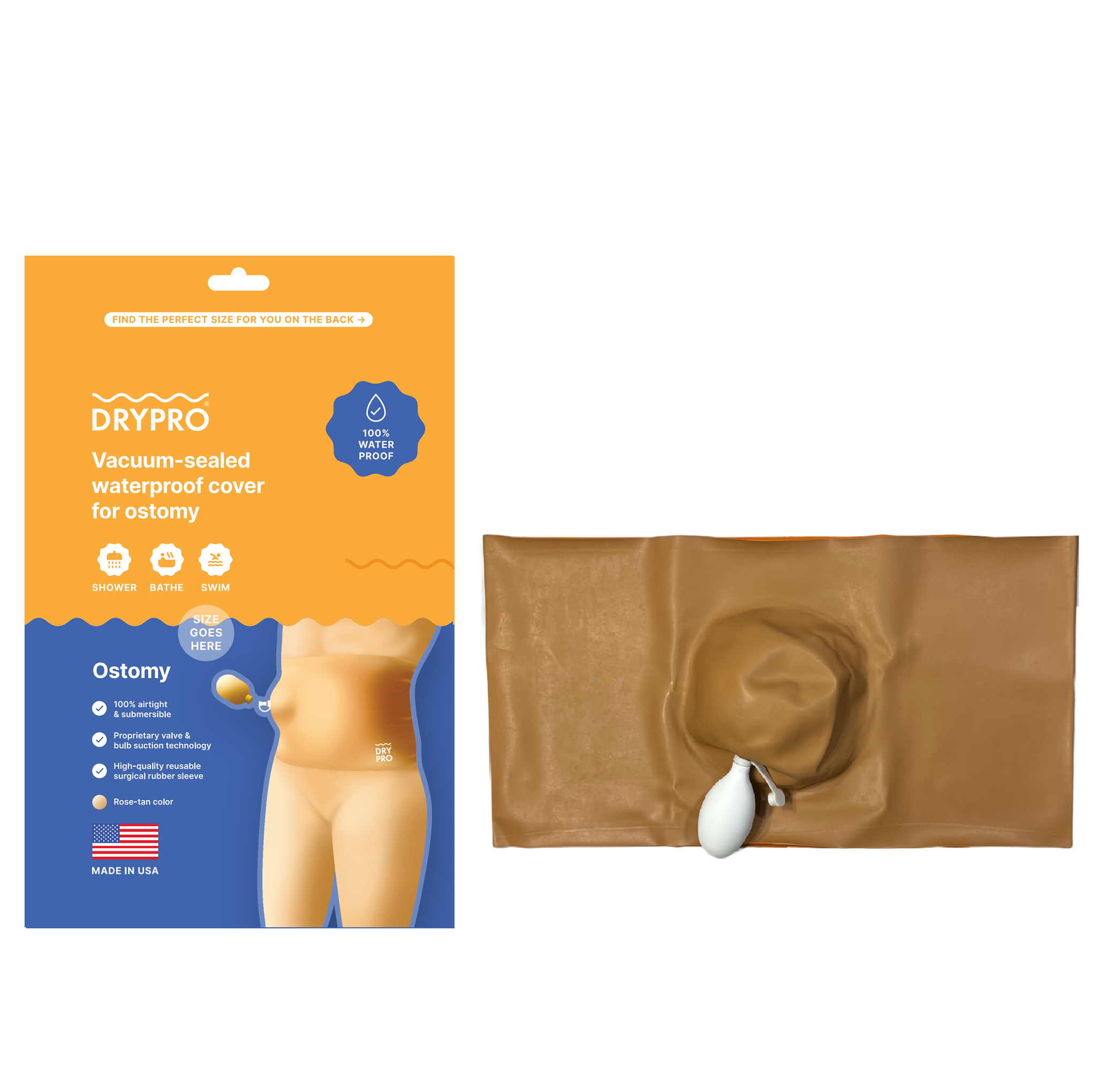 DRYPRO Waterproof Ostomy Cover | DRYPRO .